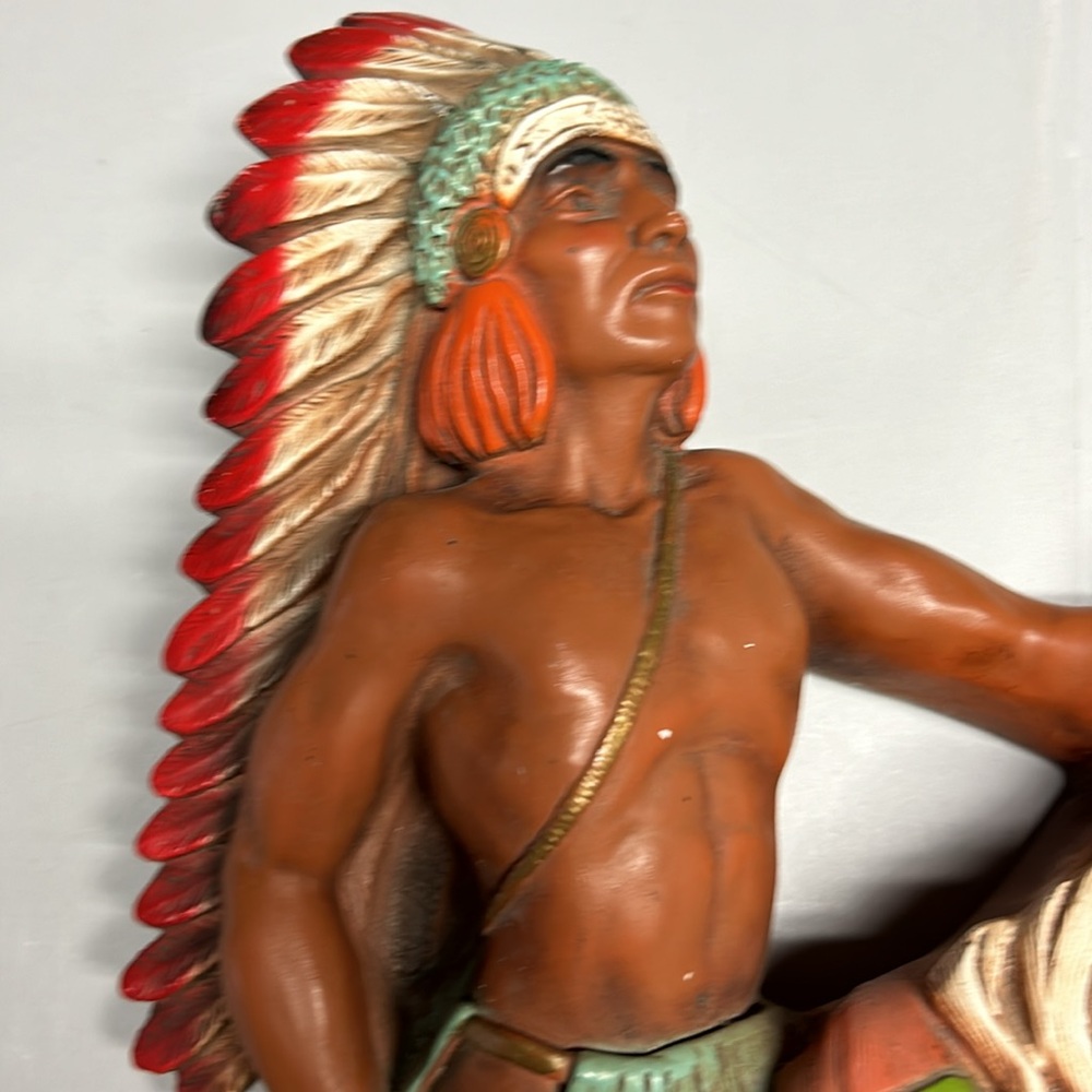 Vintage 1960’s American Indian On Horse Wall Decor - Picture 6 of 9